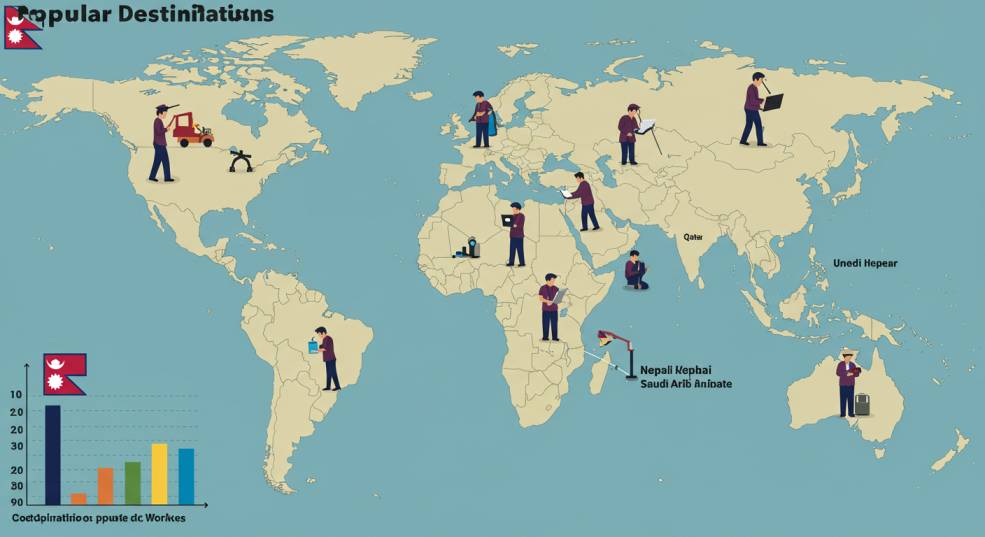 Popular Destinations for Nepali Workers